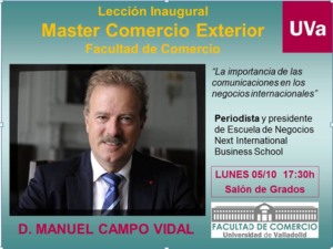 La Universidad de Valladolid presenta el convenio firmado entre Next International Business School