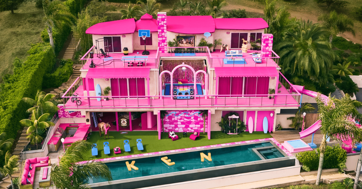 Casa de Barbie, la película, alquilada por Airbnb.